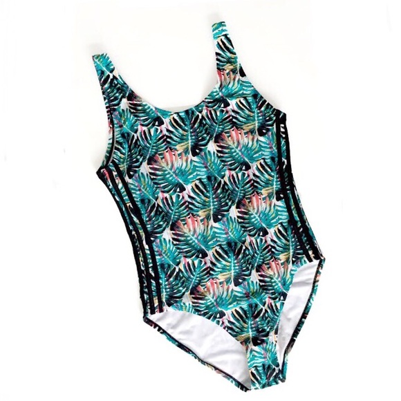 adidas Other - NWT Adidas One Piece Palm Leaf Print Swimsuit S:XL